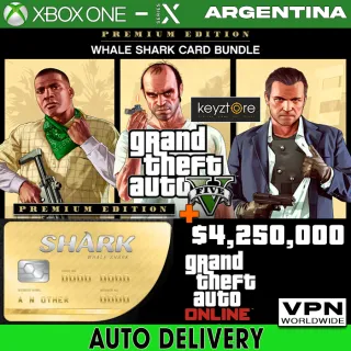 ⚡ Grand Theft Auto 5 Premium Edition + Whale Shark Card ⚡  (𝐈𝐍𝐒𝐓𝐀𝐍𝐓) ⚡  (GTA V ) Xbox