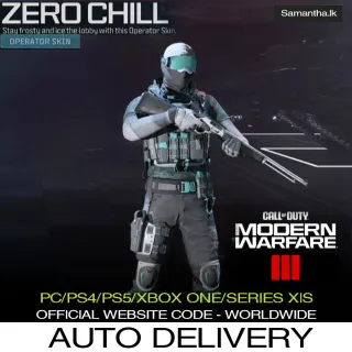 COD MW3 Zero Chill Operator Skin⚡ [ ⚡𝐈𝐍𝐒𝐓𝐀𝐍𝐓 𝐃𝐄𝐋𝐈𝐕𝐄𝐑𝐘⚡] Call of Duty + Monster energy  MW III