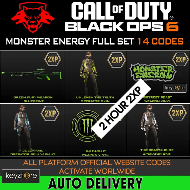Call of Duty Black Ops 6 Monster Energy Full Set⚡ 14 Codes ⚡ [ 𝐈𝐍𝐒𝐓𝐀𝐍𝐓 ...