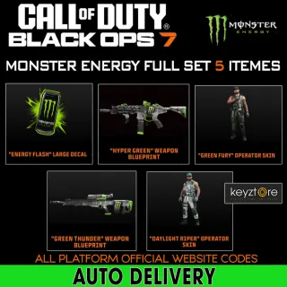 Black Ops 7 - Monster Energy Full Set⚡[ 𝐈𝐍𝐒𝐓𝐀𝐍𝐓 𝐃𝐄𝐋𝐈𝐕𝐄𝐑𝐘 ] Complete Rewards Bundle ⚡  Call of Duty
