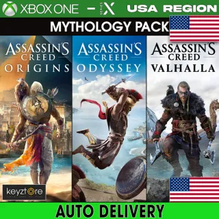 Assassin's Creed Mythology Pack (Valhalla, Odyssey, Origins) Bundle ⚡ [ 𝐈𝐍𝐒𝐓𝐀𝐍𝐓 𝐃𝐄𝐋𝐈𝐕𝐄𝐑𝐘 ] ⚡ - XBOX Key USA