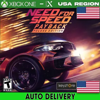 Need for Speed Payback Deluxe Edition⚡USA  [𝐈𝐍𝐒𝐓𝐀𝐍𝐓 𝐃𝐄𝐋𝐈𝐕𝐄𝐑𝐘] ⚡Xbox One & Xbox Series X|S Key code