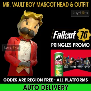 Fallout 76 x PRINGLES Mr. Vault Boy Mascot Head & Outfit [⚡𝐈𝐍𝐒𝐓𝐀𝐍𝐓⚡] GLOBAL All Platform Key Code