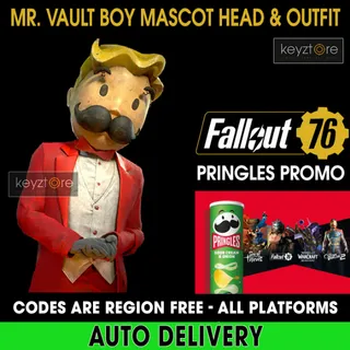 Fallout 76 x PRINGLES Mr. Vault Boy Mascot Head & Outfit [⚡𝐈𝐍𝐒𝐓𝐀𝐍𝐓⚡] GLOBAL All Platform Key Code