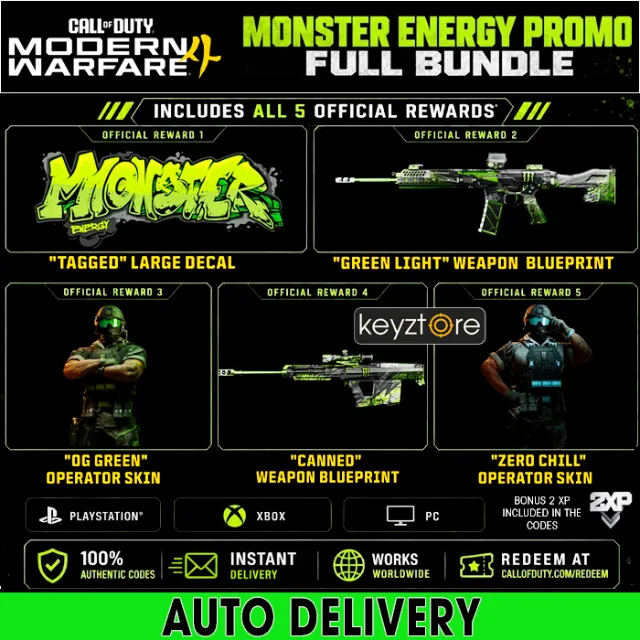 Call Of Duty Modern Warfare 4 Monster Energy Full Set⚡[ 𝐈𝐍𝐒𝐓𝐀𝐍𝐓 ] Code ...