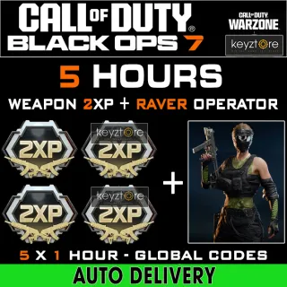 COD Black Ops 7 - 5 Hours Weapon 2XP - 5x1 Hour Codes + Raver Skin⚡[ 𝐈𝐍𝐒𝐓𝐀𝐍𝐓 𝐃𝐄𝐋𝐈𝐕𝐄𝐑𝐘 ]⚡ 5x1 Hour Codes