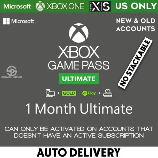 [AUTO] Xbox Game Pass Ultimate 1 Month Key US ONLY  (No Stackable) 