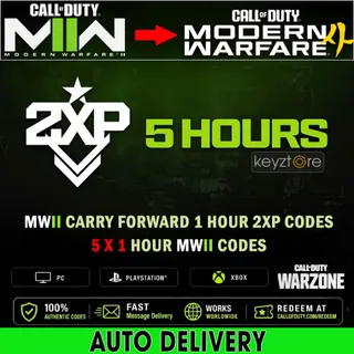 COD Modern Warfare 4 - 5 x 1 Hour Double XP (MWII Carry forward Legacy Codes) MWII 2XP ⚡[ 𝐈𝐍𝐒𝐓𝐀𝐍𝐓 ] MW4 