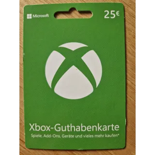 €25.00 EUR Xbox Gift Card