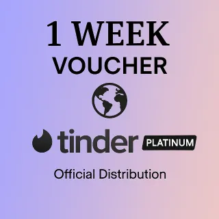 TINDER PLATINUM 1 WEEK CODE 24/7 VOUCHER EGYPT