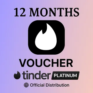 TINDER PLATINUM 12 MONTHS CODE 24/7 VOUCHER