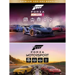 FORZA MOTORSPORT AND FORZA HORIZON 5 PREMIUM ADD-ONS