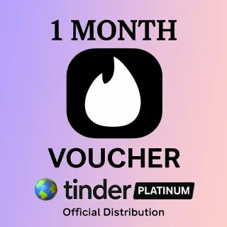 TINDER PLATINUM 1 MONTH CODE 24/7 VOUCHER