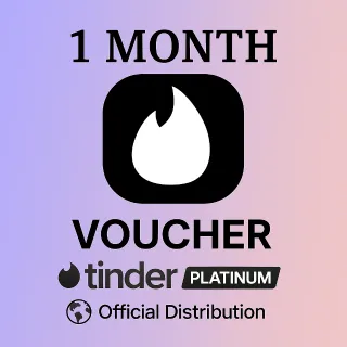 TINDER PLATINUM 1 MONTH CODE 24/7 VOUCHER