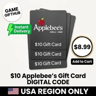 Applebee's $10 Gift Card - Instant Delivery -AUTO