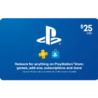 $25.00 USD PlayStation Store