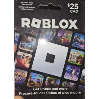 $25.00 CAD Roblox gift card