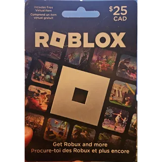 $25.00 CAD Roblox gift card