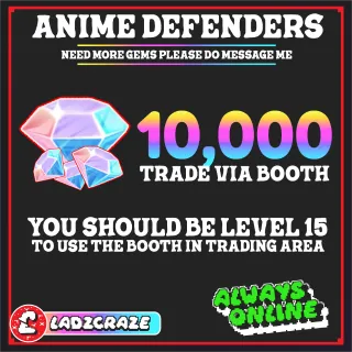 anime defenders gems