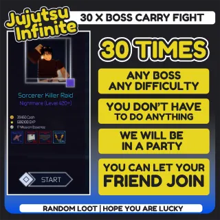 Jujutsu Infinite 30x boss fight | Party