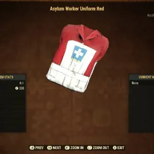 red asylum dress