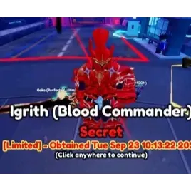 Igrith (Blood Commander) | Anime Crusader 