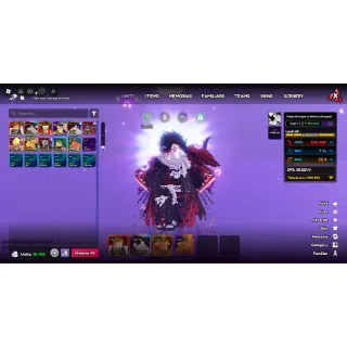 Anime Vanguards Shiny Gojo Vs Sukuna Account (Clean)