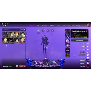 Anime Vanguards Transcendent Shiny True Monarch Account Max Shadows With 8 Monarch Unit (Clean)