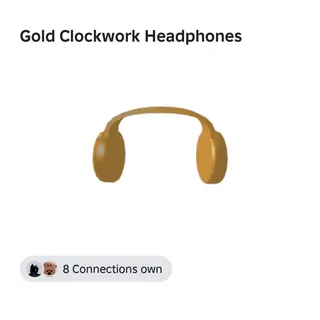 Gold Clockwork Headphone