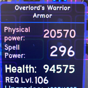 Dungeon Quest Roblox Gear Numbers Gear Dungeon Quest Dq Overlord S Warrior Armor Fully Upgraded