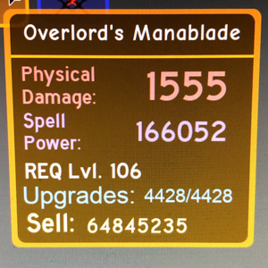 Gear Dungeon Quest Dq Overlords Manablade In Game - details about overlords manablade for dungeon quest roblox