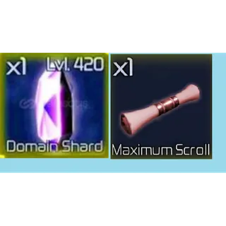 Domain Shard + Maximum Scroll Bundle JUJUTSU INFINITE