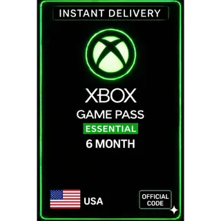 Xbox Game Pass Essential 6 Month (USA) ⚡️ [𝐅𝐀𝐒𝐓 𝐃𝐄𝐋𝐈𝐕𝐄𝐑𝐘] ⚡️