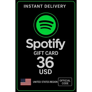  Spotify Gift Card 36 USD - UNITED STATES ⚡️ [𝐅𝐀𝐒𝐓 𝐃𝐄𝐋𝐈𝐕𝐄𝐑𝐘] ⚡️