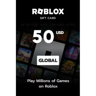 Roblox Gift Card - $50 USD (Includes Free Virtual Item) - GLOBAL