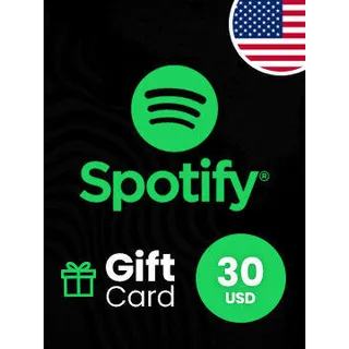  Spotify Gift Card 30 USD - Spotify - UNITED STATES