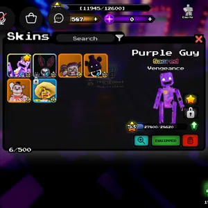 fnaf hunted invertory