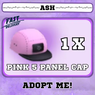 PINK 5 PANEL CAP