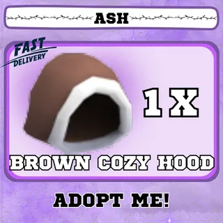 BROWN COZY HOOD