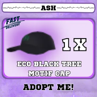 ECO BLACK TREE MOTIF CAP