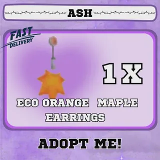 ECO ORANGE MAPLE EARRINGS