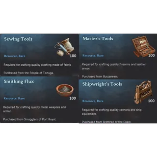 Windrose - 100 Of Each Upgrade Tools