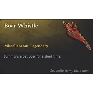 Windrose - Boar Whistle - Rare