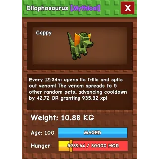 DILOPHOSAURUS AGE 100 GROW A GARDEN