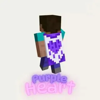 ⚡⏳  Purple Heart Cape⚡🗝️ Minecraft