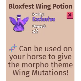 Activation code ☑️ Bloxfest 2026 Wings Potion