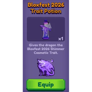 Activation code ☑️ Bloxfest 2026 Trait Potion