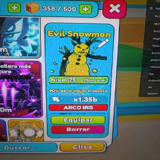 Electric Rainbow Evil Snowman MAX LEVEL
