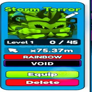 X1 Rainbow Void Storm Terror With Gold Hunter