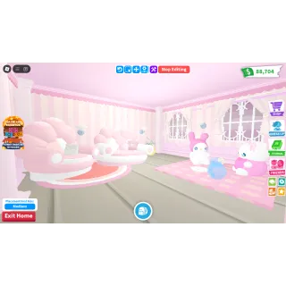 cute sanrio home adopt me house decorated